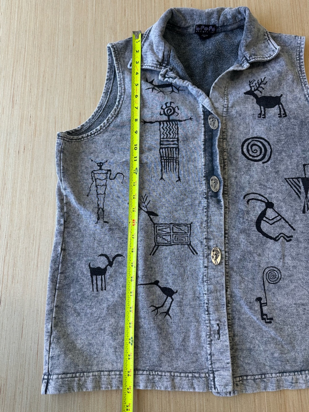 Bfofo Women's VTG Designs Southwestern Stonewashed
Gray Tribal Aztec Art Vest - Picture 2 of 6
